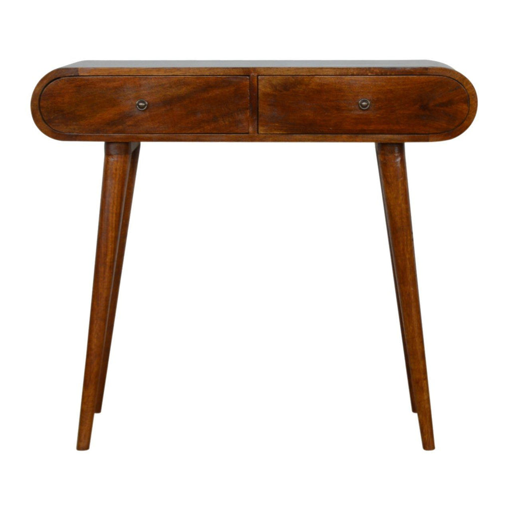 Solid Wood Curved Edge Console Table