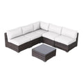 Seating Set With Cushions Handcrafted Wicker Design