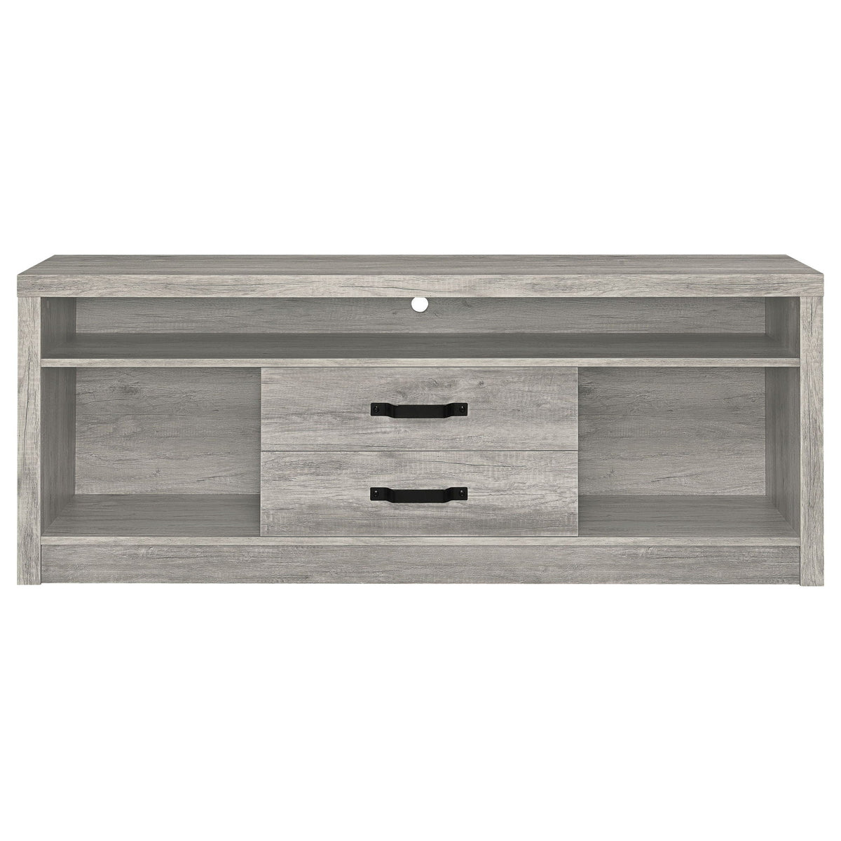 Burke 2-drawer Engineered Wood 59-inch TV Stand Grey Driftwood