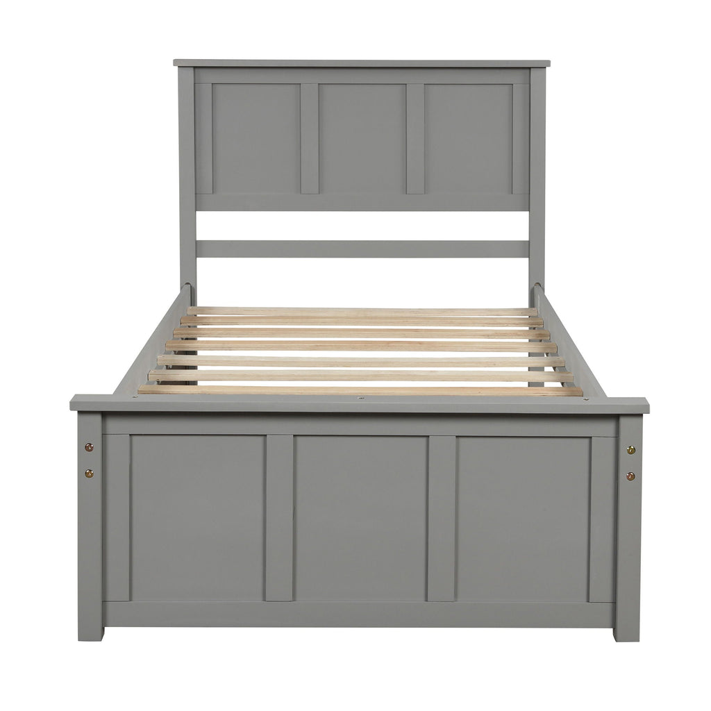Platform Storage Bed With 2 Wheel Base Drawers