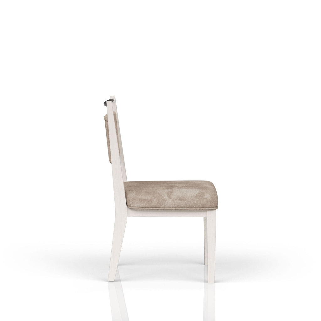 Rope Back Chair - Beige / Carmel