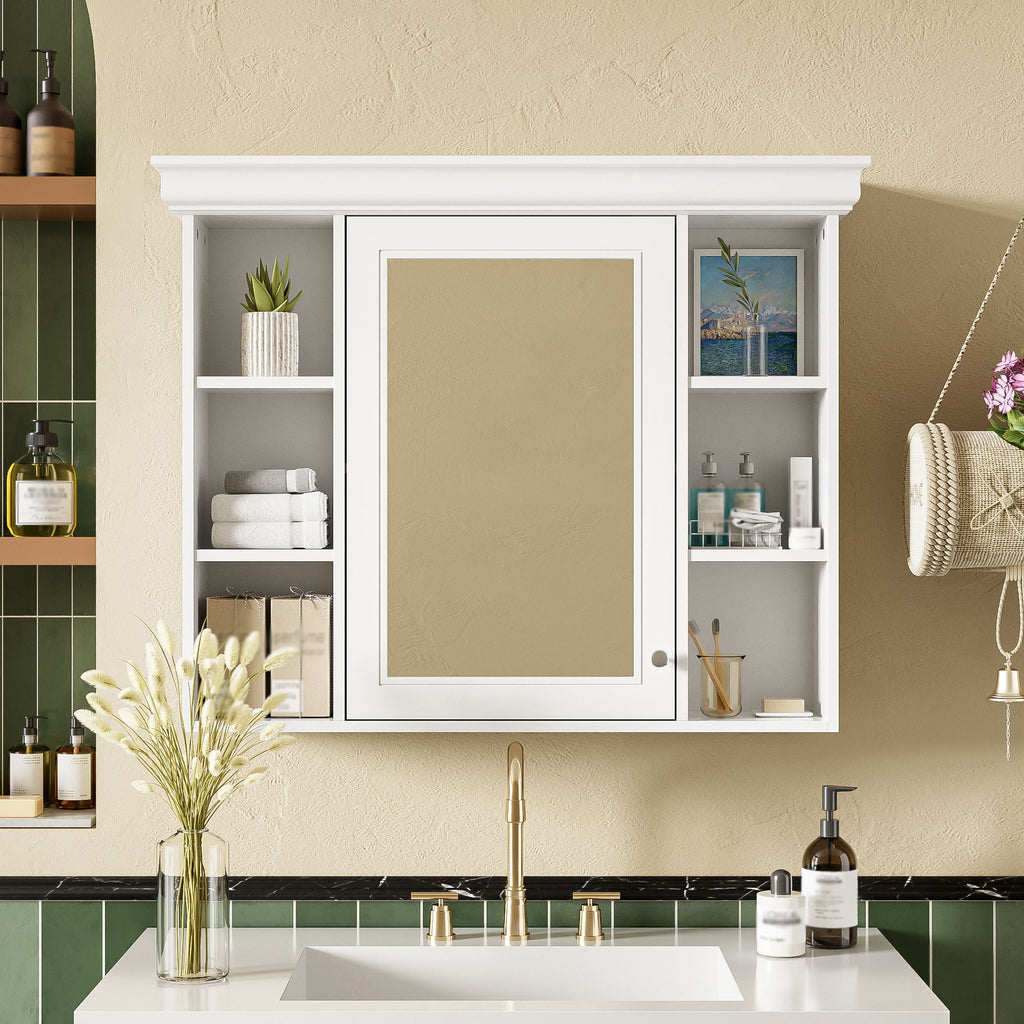 Wall Mounted Bathroom Storage Cabinet With Mirror Door