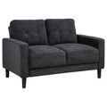 Bowen II Fabric Upholstered Track Arm Loveseat Steel Grey