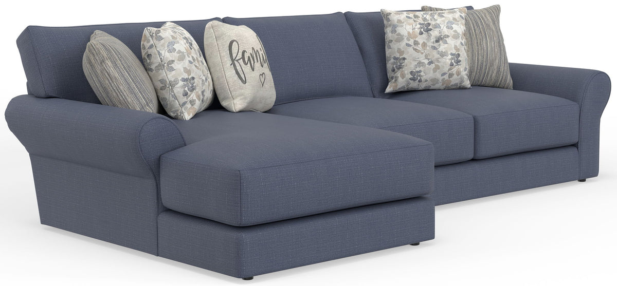 Cape May - Sofa Chaise With Comfort Coil Seating And 5 Accent Pillows Included
