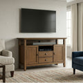 Redmond - Tall TV Media Stand - Rustic Natural Aged Brown
