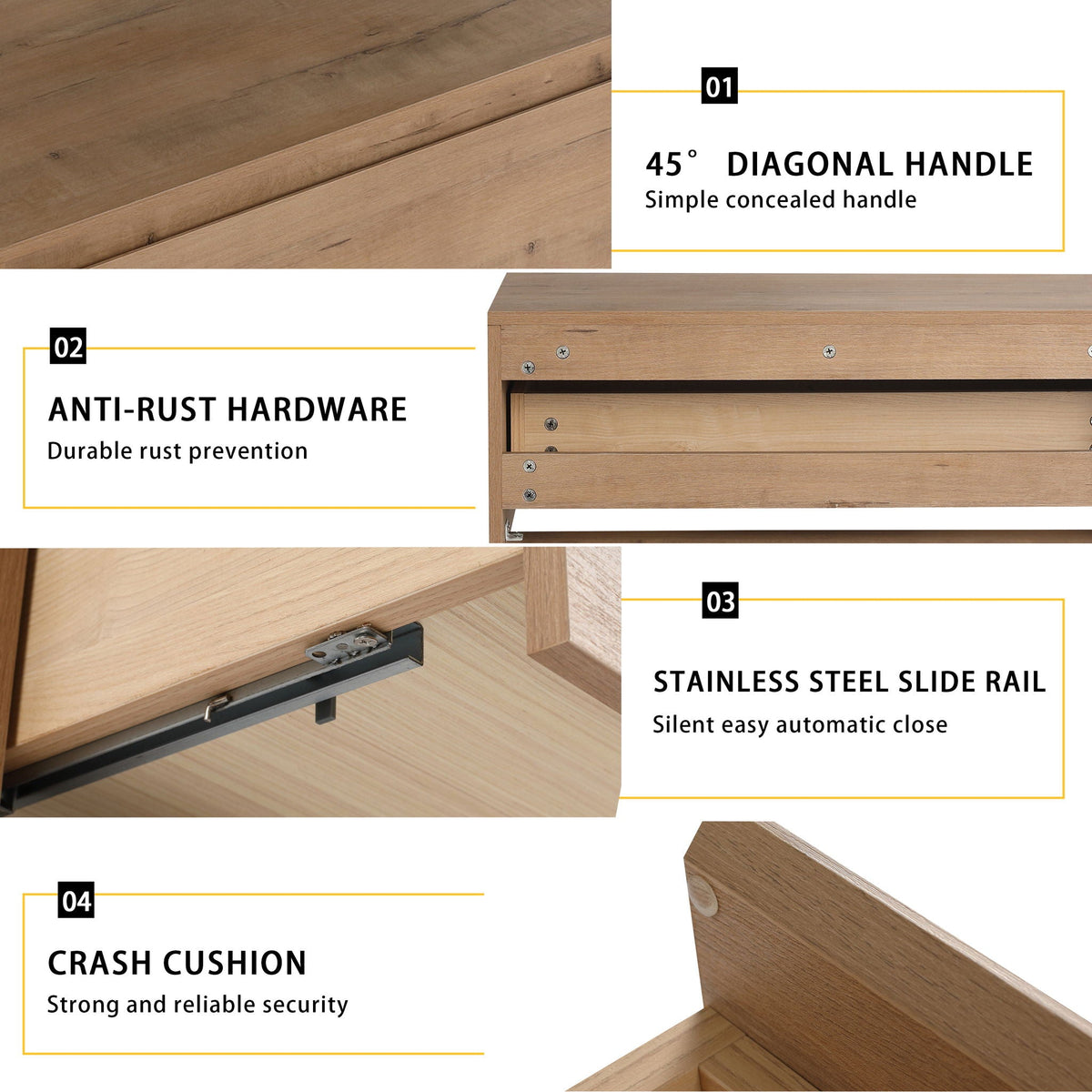 Modern Minimalist Bathroom Cabinet With Soft Close Drawers And Floating Mounting Design
