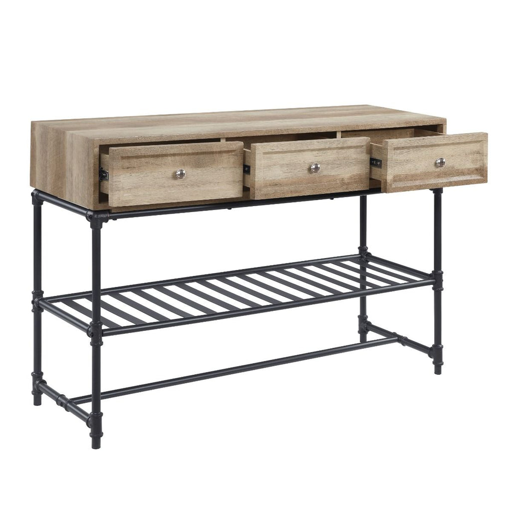 Brantley II - Sofa Table - Oak & Sandy Black