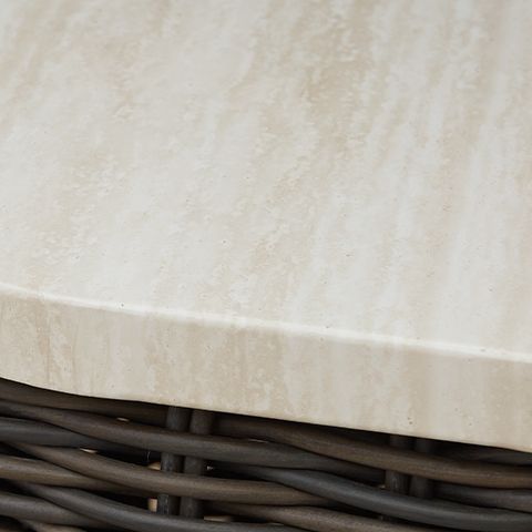 Kimora - Rectangular Cocktail Table - Beige / Dark Brown