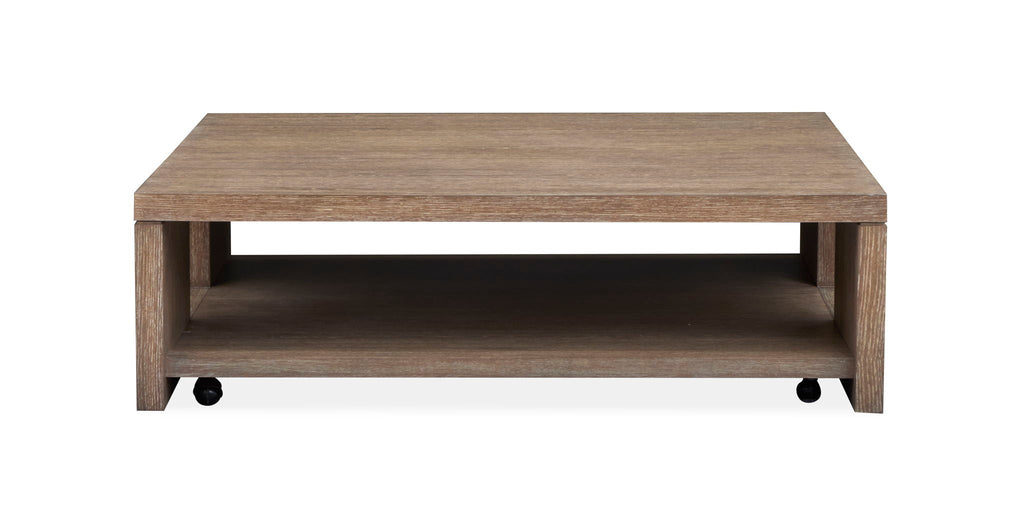 Conway - Square Cocktail Table With Casters - Spiced Brown