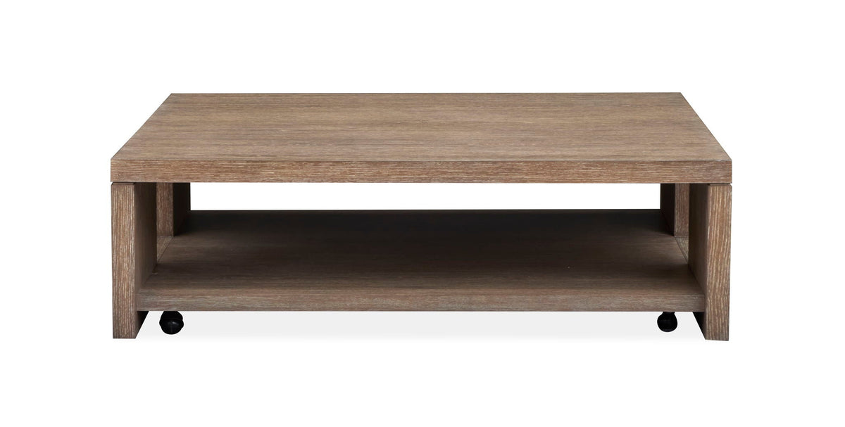 Conway - Square Cocktail Table With Casters - Spiced Brown