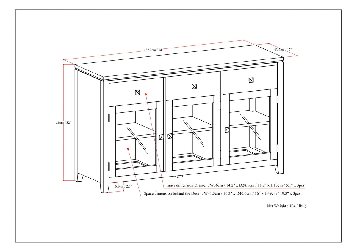 Cosmopolitan - Handcrafted Sideboard Buffet