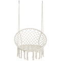 Macrame Hanging Hammock Chair, Rope Swing For Indoor And Outdoor Use