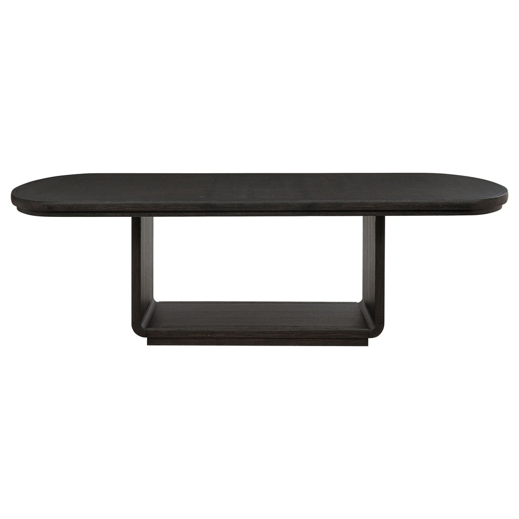 Leandro 7-piece Rectangular Dining Table Set Burnished Black