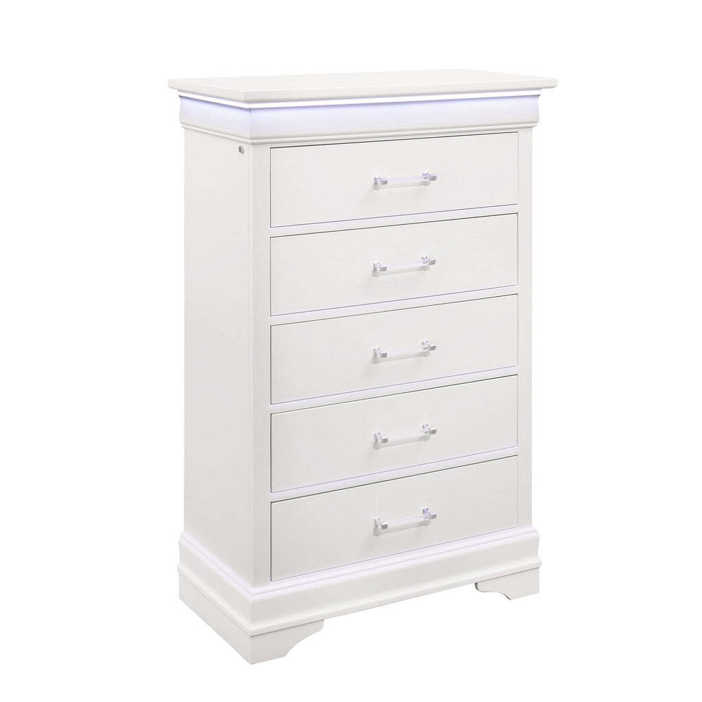 Charlston - 5 Piece Bedroom Set With LED Headboard