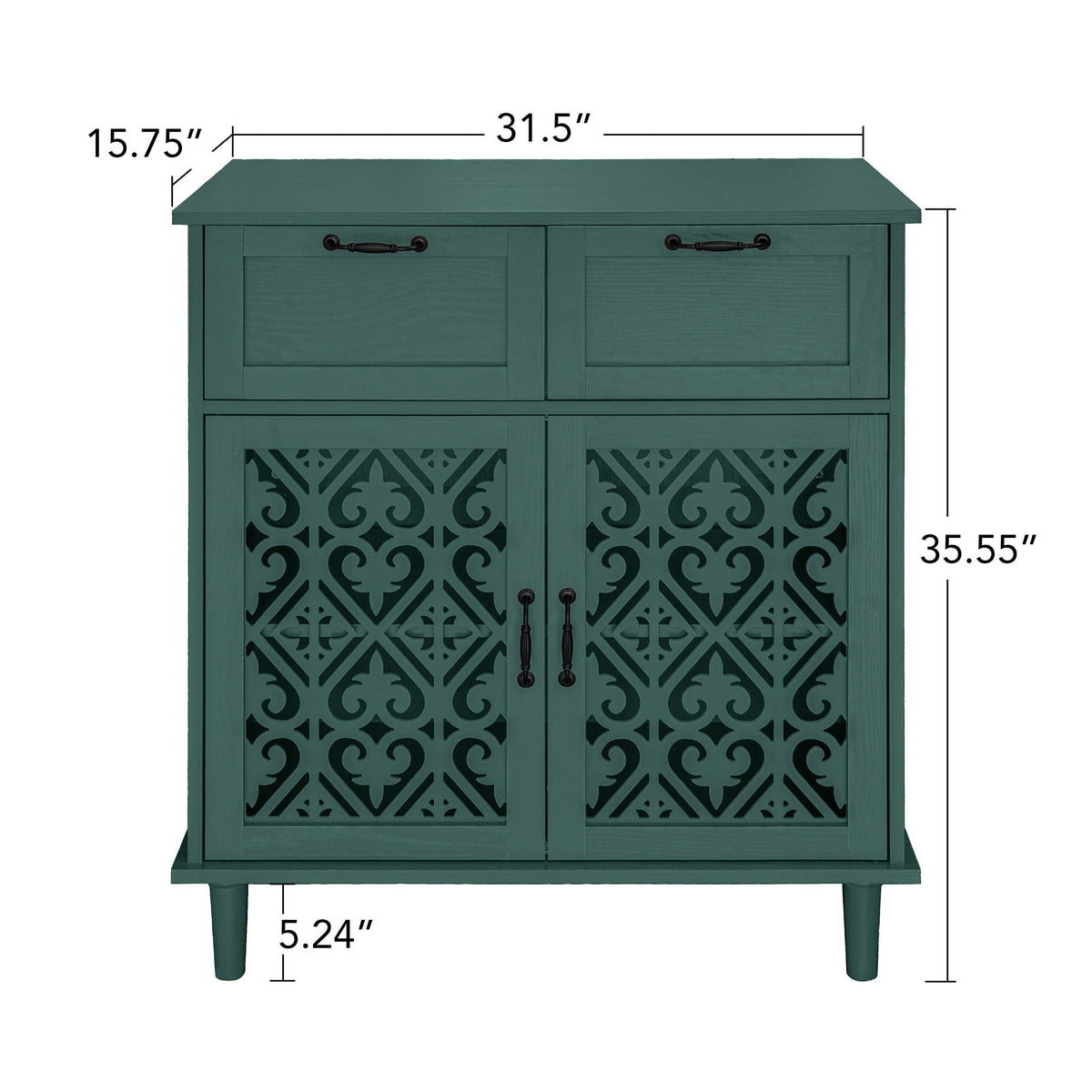 2 Door 2 Drawer Elegant Cabinet
