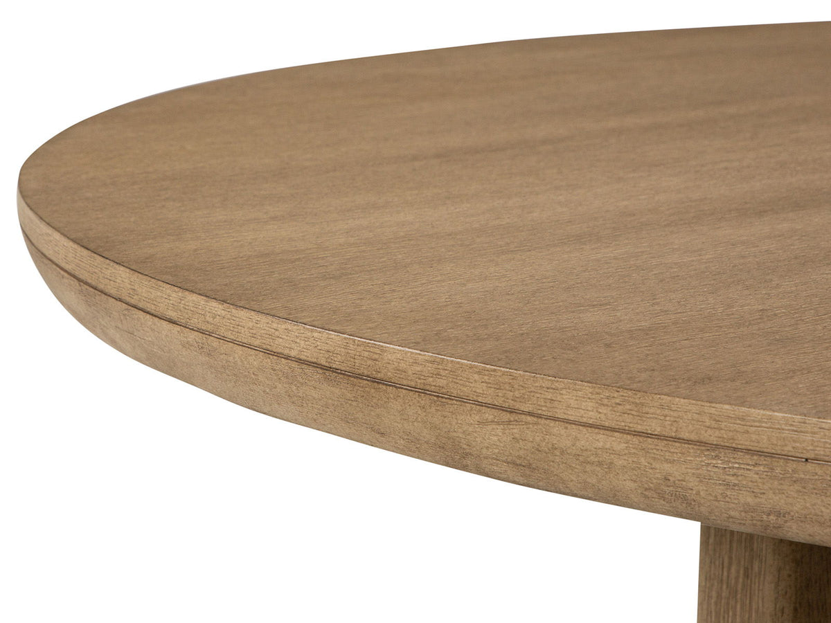 Tristan - 60" Round Dining Table - Swiss Coffee