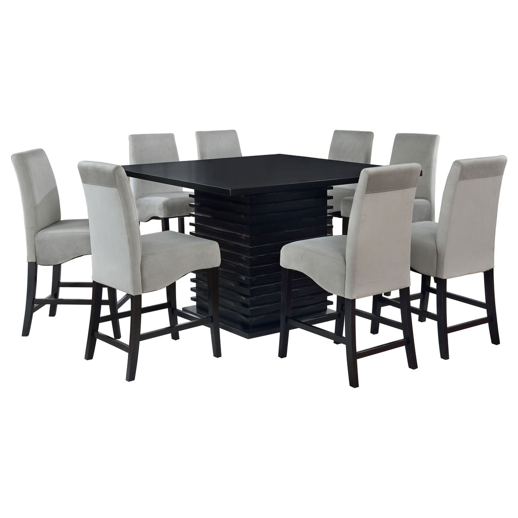 Stanton 9-piece Square Counter Height Dining Table Set Grey