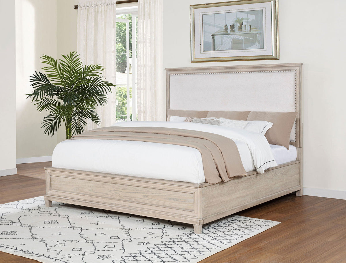 Pembroke 66-inch Eastern King Panel Bed Washed Oak