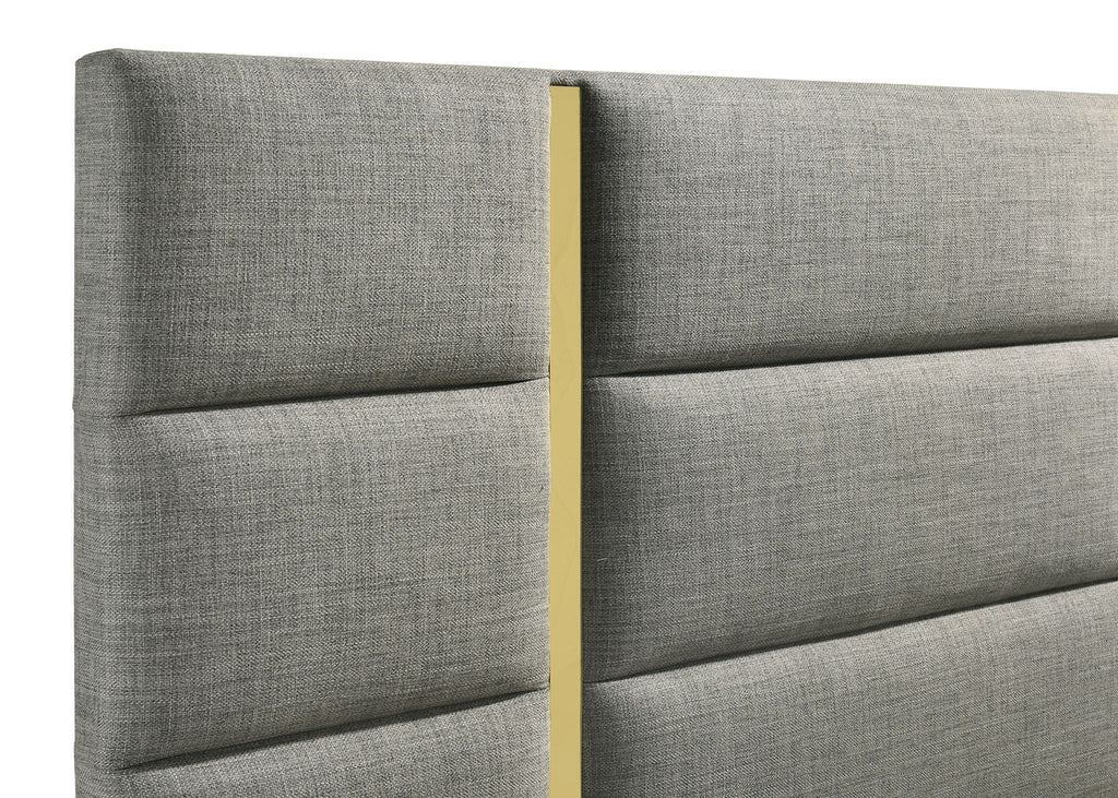 Ines 56-inch Fabric Upholstered Queen Panel Bed Grey