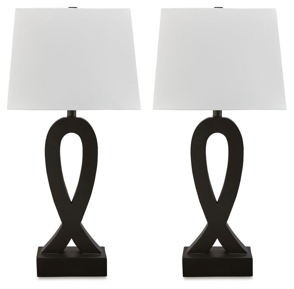 Markellton - Poly Table Lamp (Set of 2) - Black
