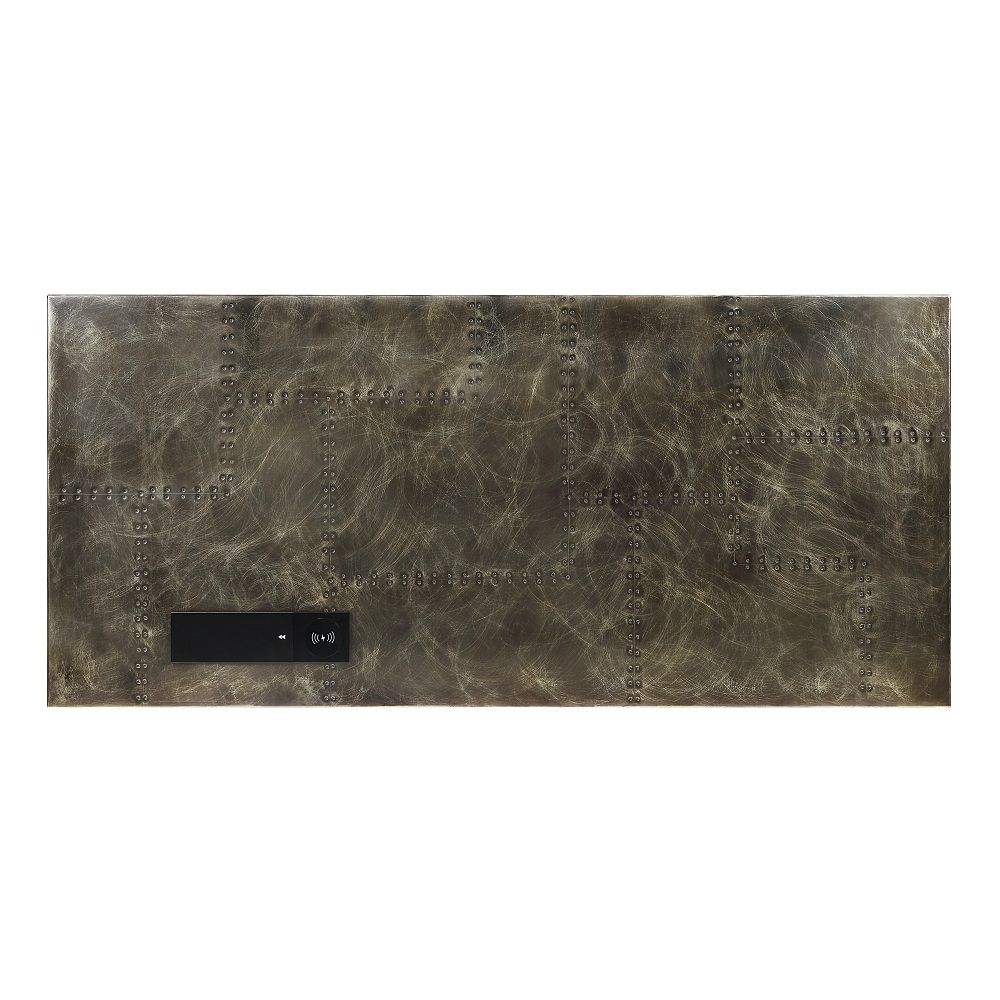 Brancaster - Executive Writing Desk With USB - Bronze Aluminum
