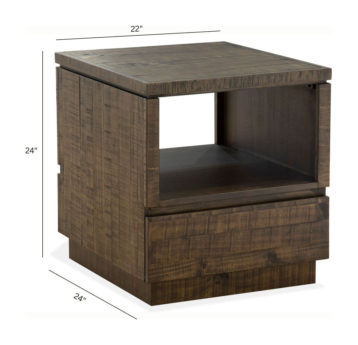 Baisden - Rectangular End Table - Tobacco