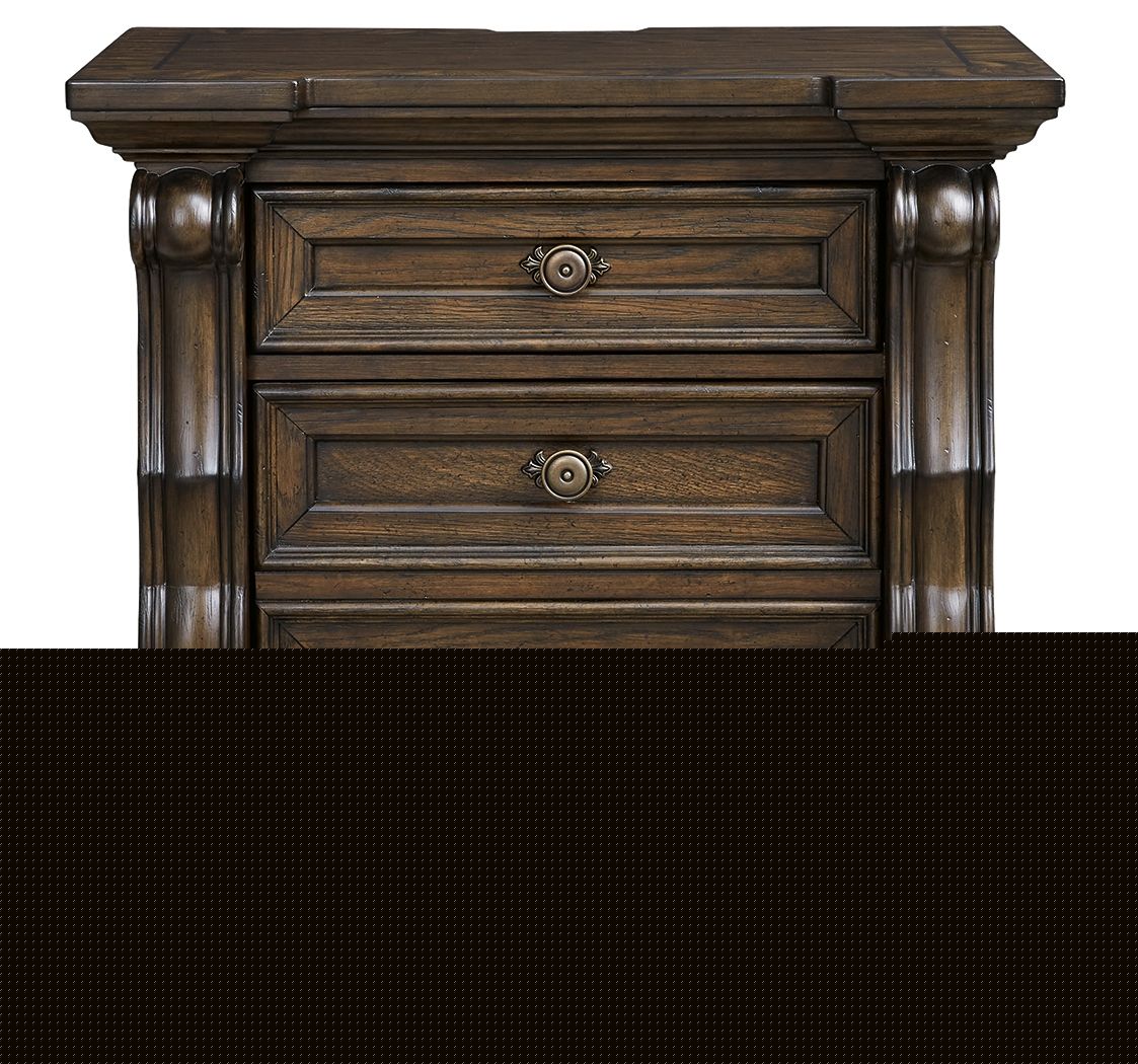 Maylee - Three Drawer Night Stand - Dark Brown
