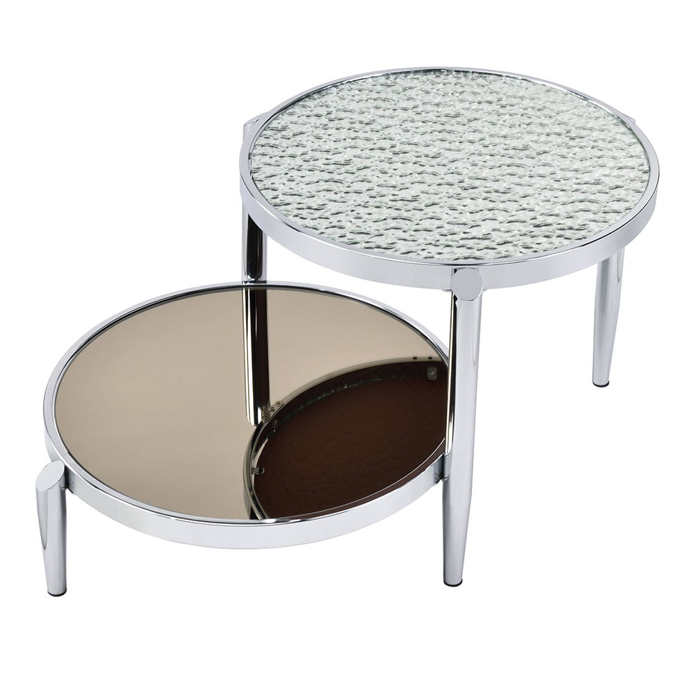 Abbe - Coffee Table - Glass & Chrome
