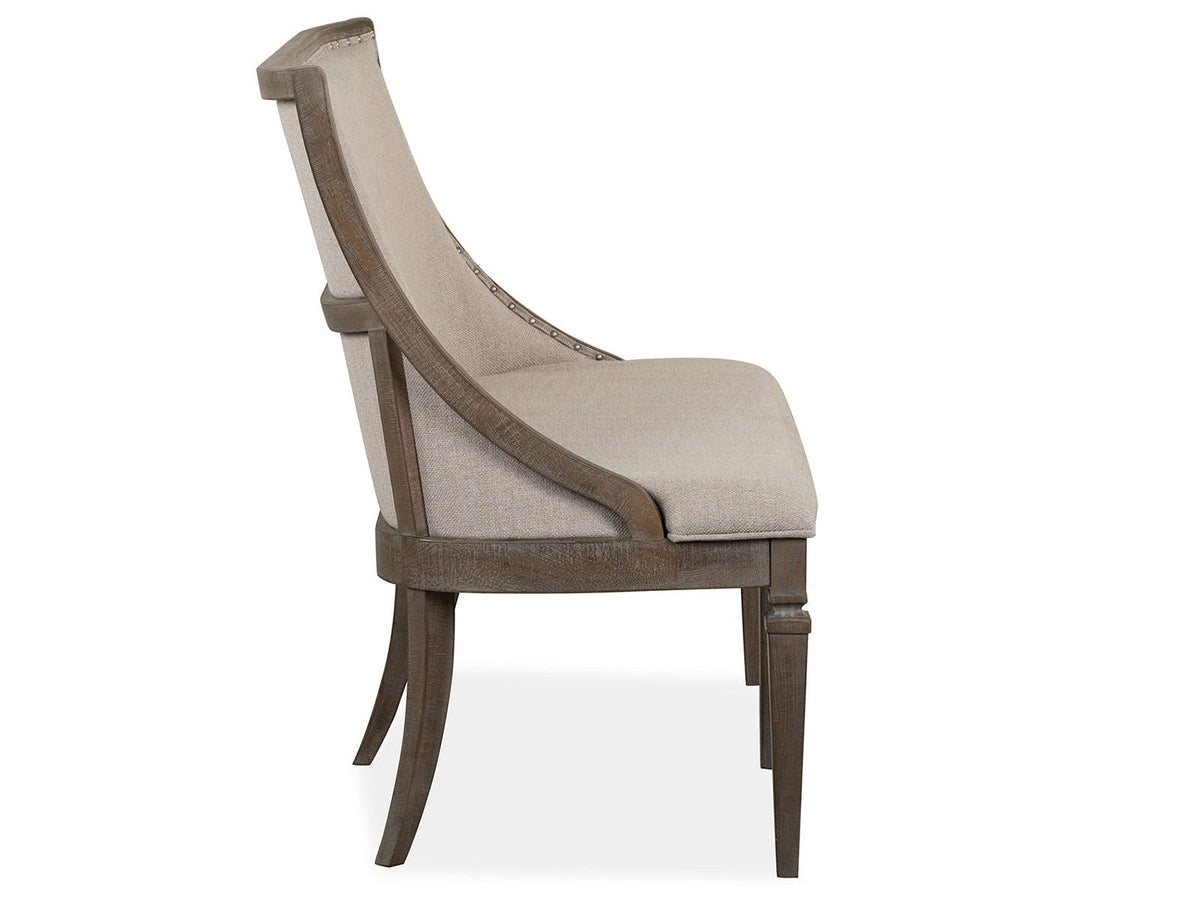 Lancaster - Bench With Upholstered Seat & Back - Dovetail Gray
