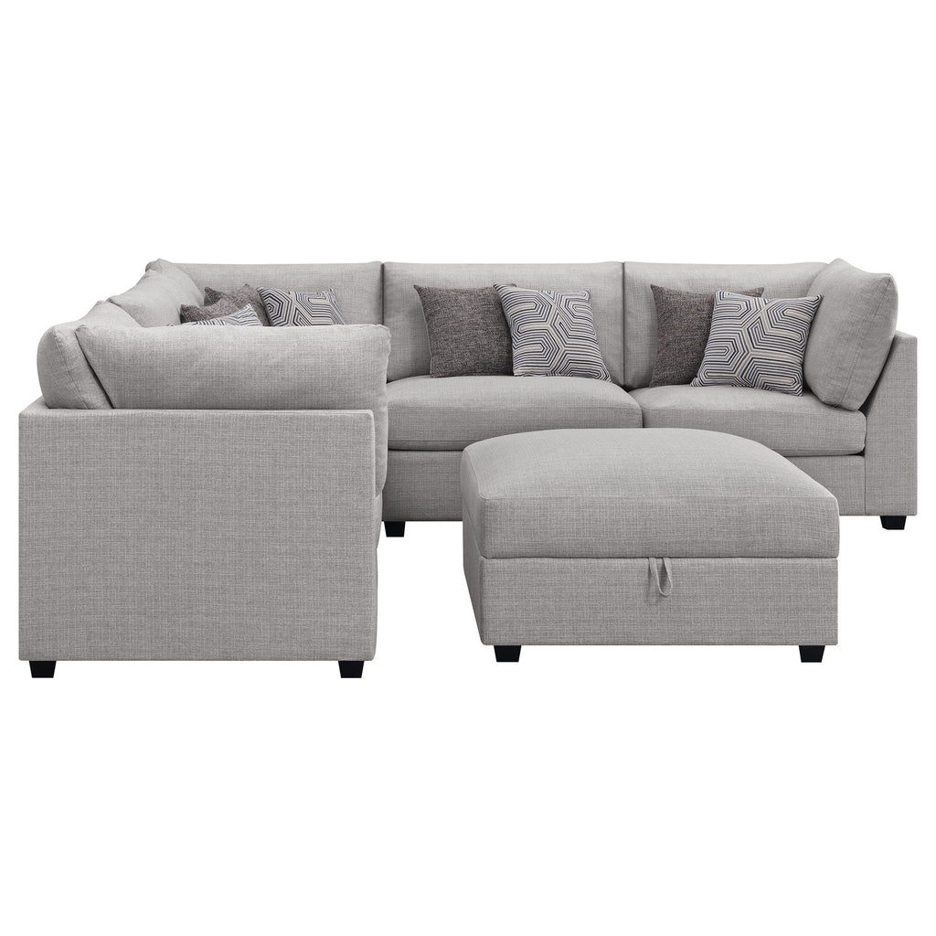 Cambria 6-piece Upholstered Modular Sectional Sofa Grey