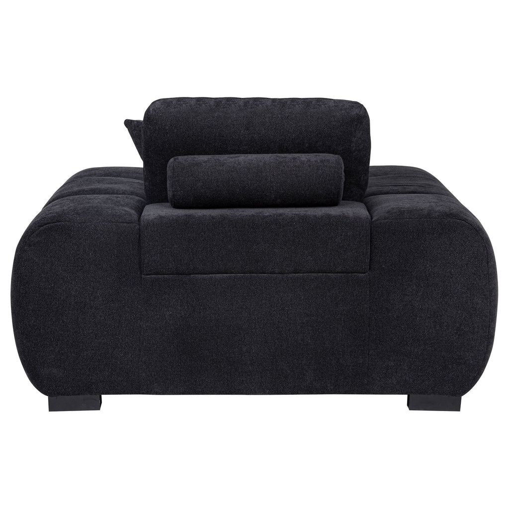 Octavia Upholstered Track Arm Accent Chair Black