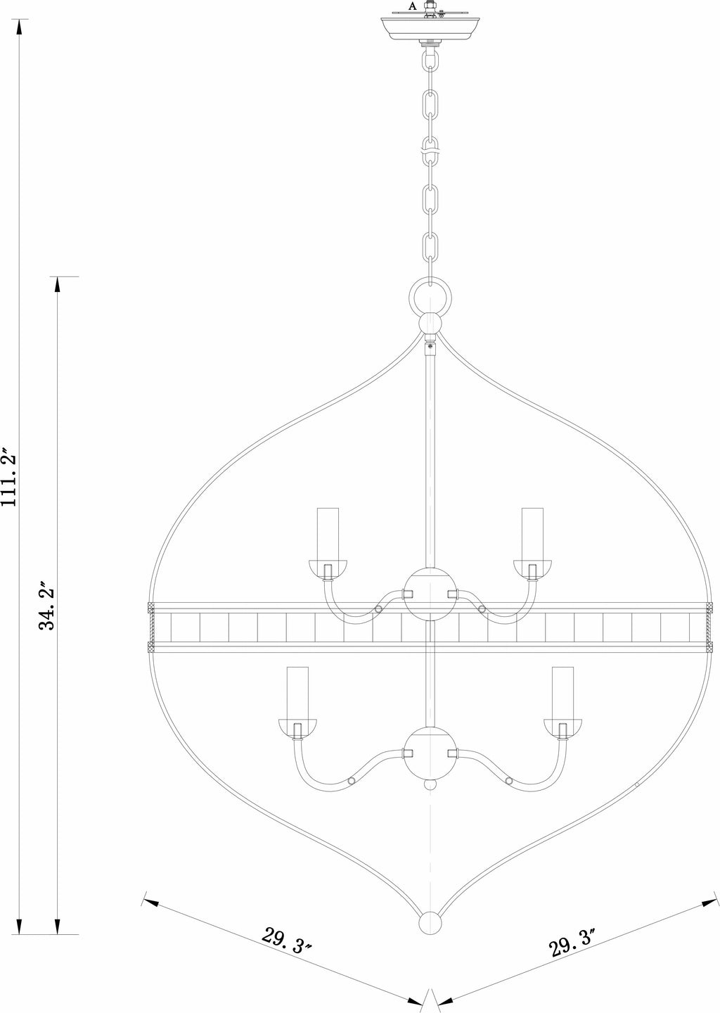 Corunna Ceiling Light - Clearance