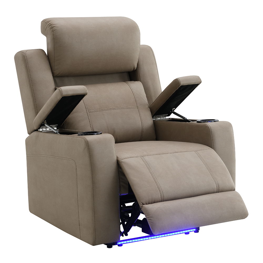 Lugo - Power Motion Recliner With Cup Holder - Camel
