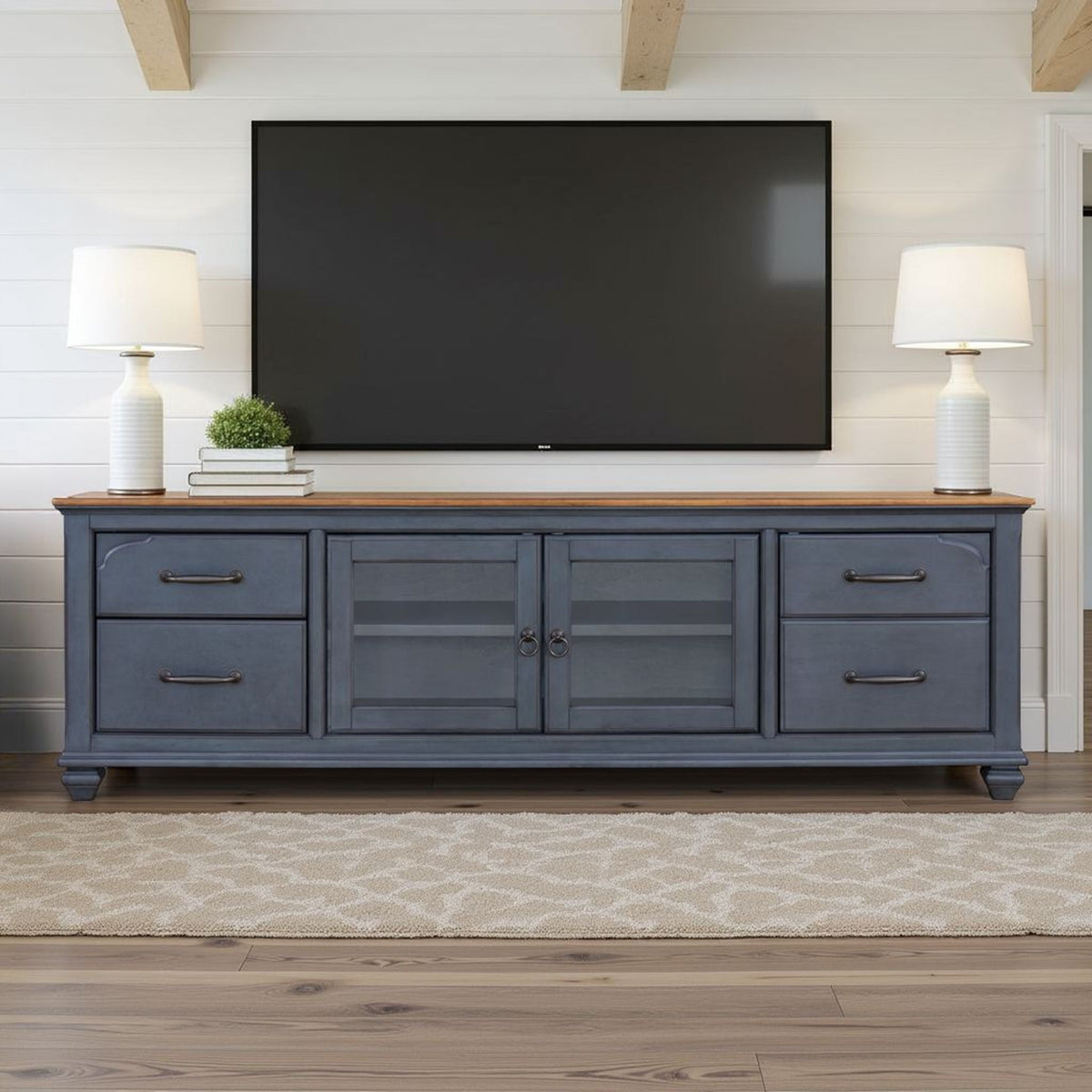 TV Stand For TVs Up To 90" - Blue