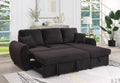 Veronica - Reversible Sleeper Sectional Sofa With Storage Chaise - Black