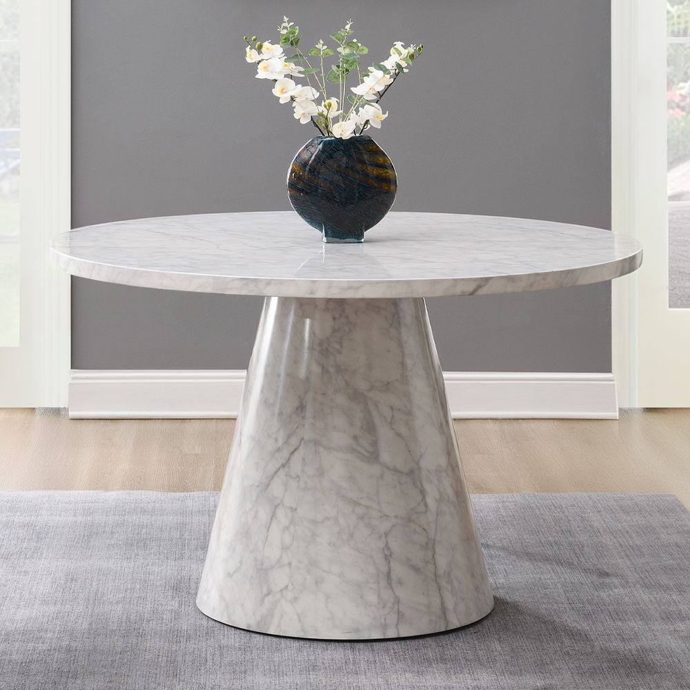 Kacey - Round Dining Table - Engineered Stone