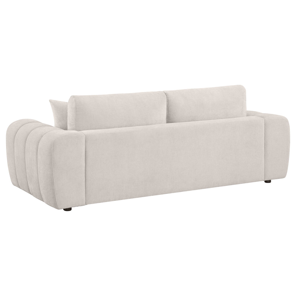 Burnett Chenille Upholstered Wide Arm Sofa Ivory