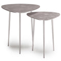 Shelton - 2 Piece Metal Nesting Table - Gray
