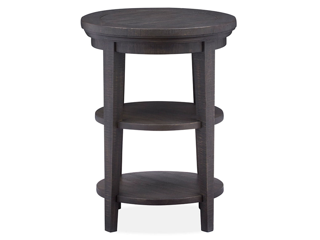 Westley Falls - Round Accent End Table - Graphite