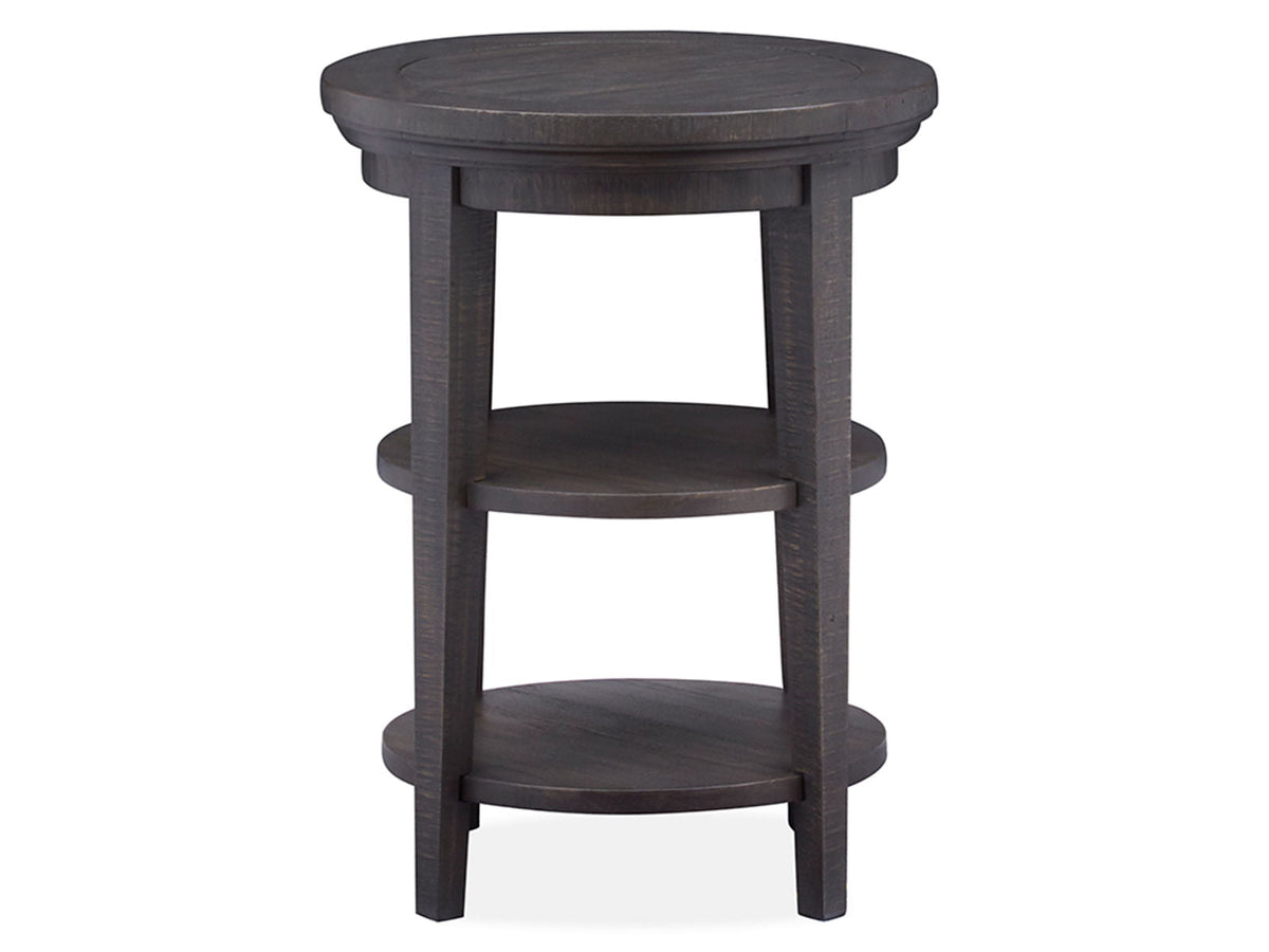 Westley Falls - Round Accent End Table - Graphite