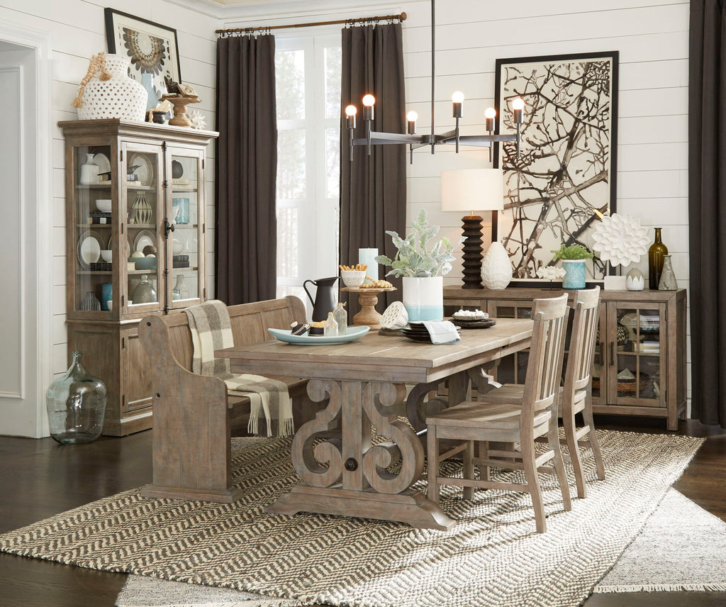 Tinley Park - Bench With Back - Dove Tail Gray
