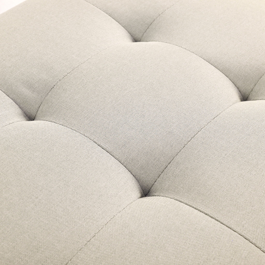 Upholstered Ottoman With Storage And Rivet Trim