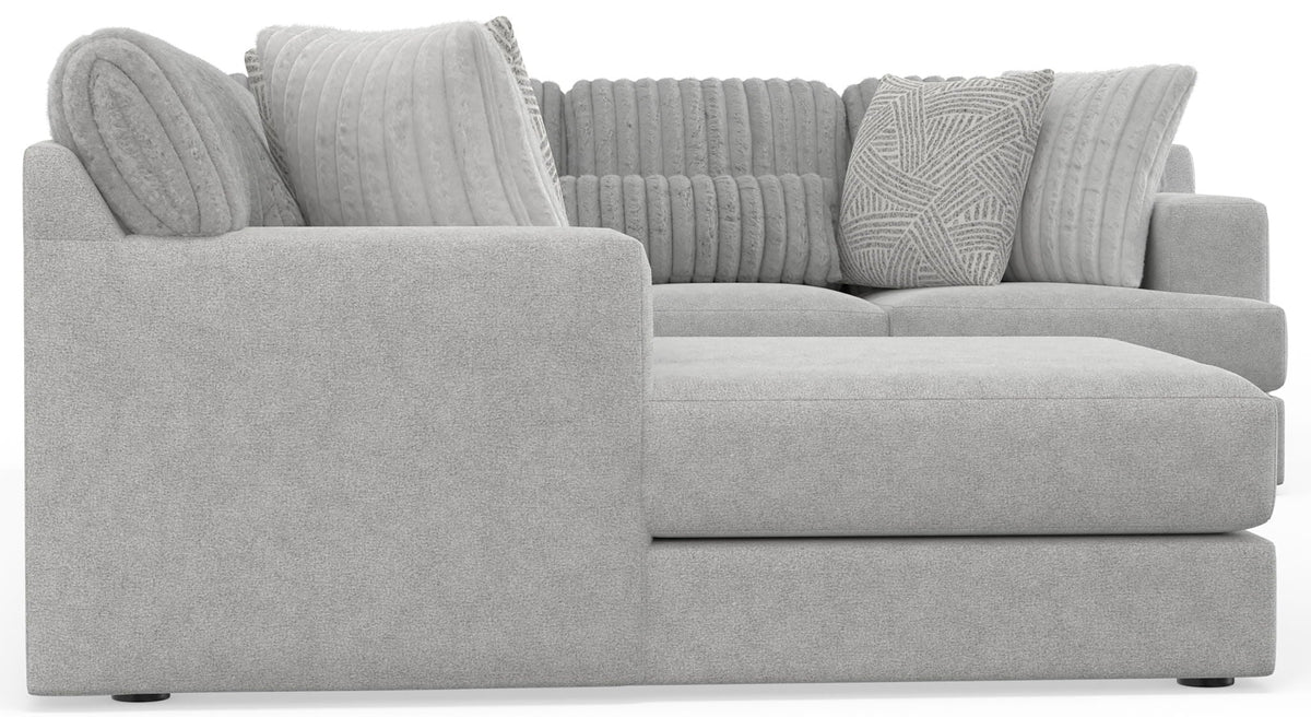 Logan - Upholstered Sectional With Comfort Coil Seating And Accent Pillows Included