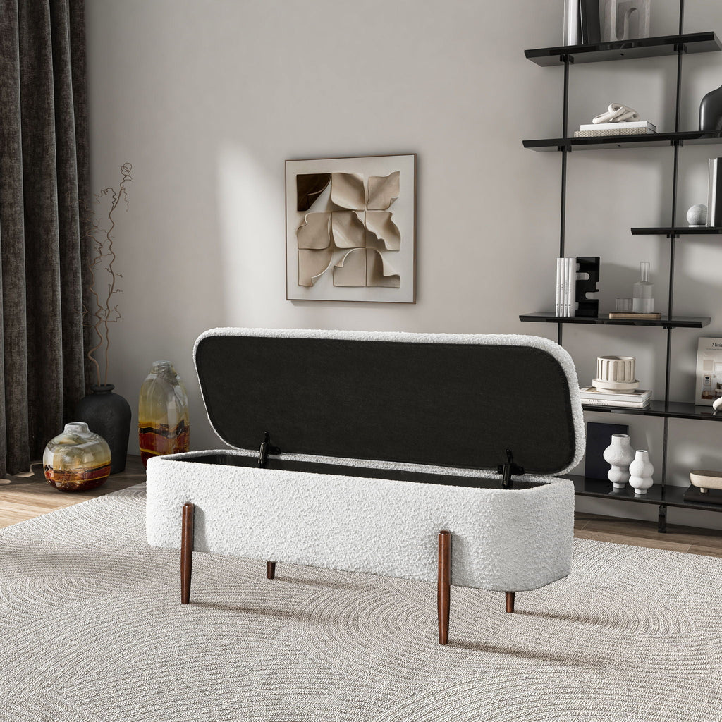 Sarna - Storage Bench - Ivory