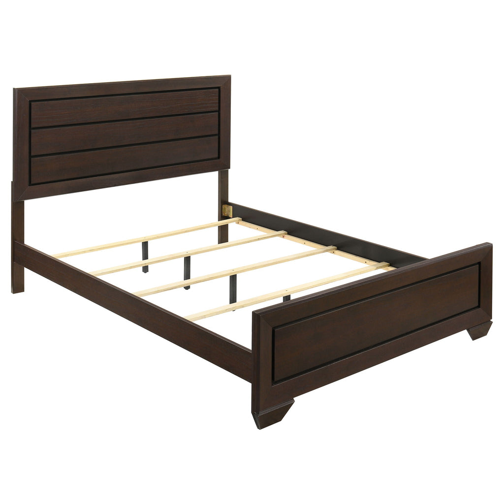 Kauffman Wood Queen Panel Bed Dark Cocoa