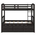 Bunk Bed With Trundle And Drawers, Arched Headboard And Footboard