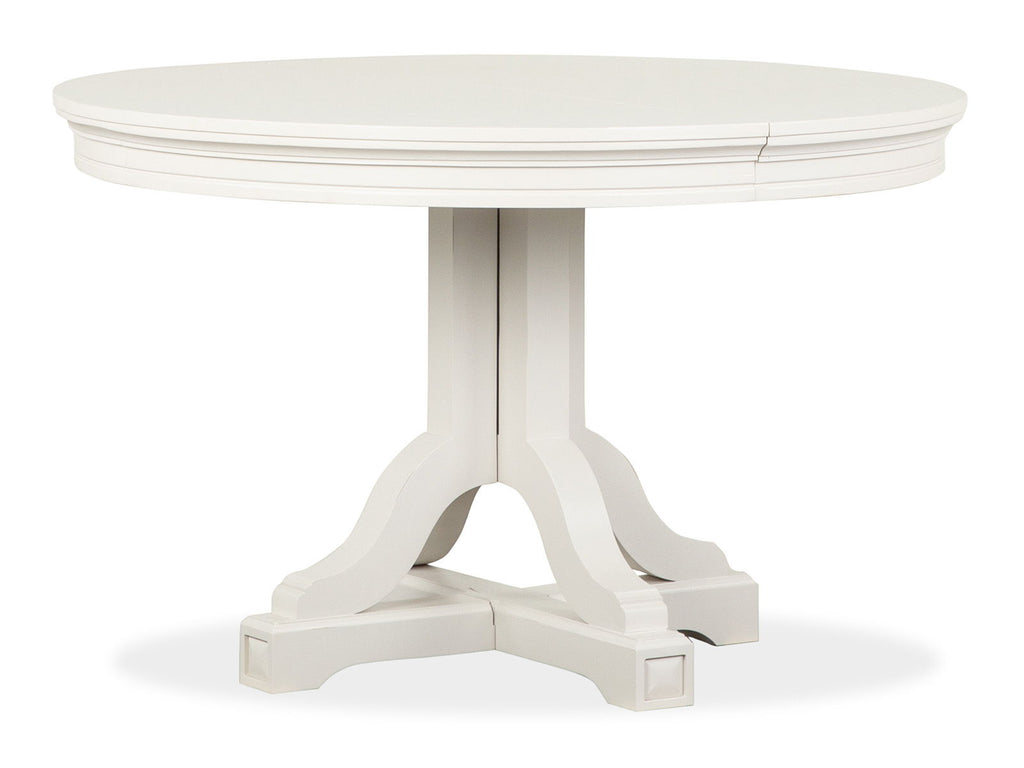 Willowbrook - Extendable 48" Round Dining Table - Egg Shell White