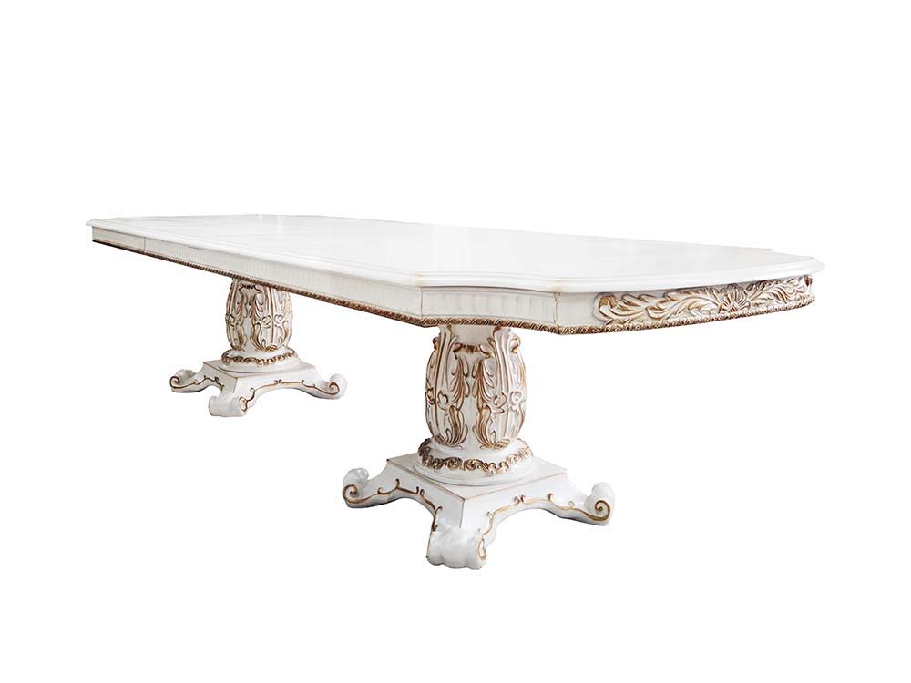 Vendome - 30" Dining Table With Pedestal Base - Antique Pearl