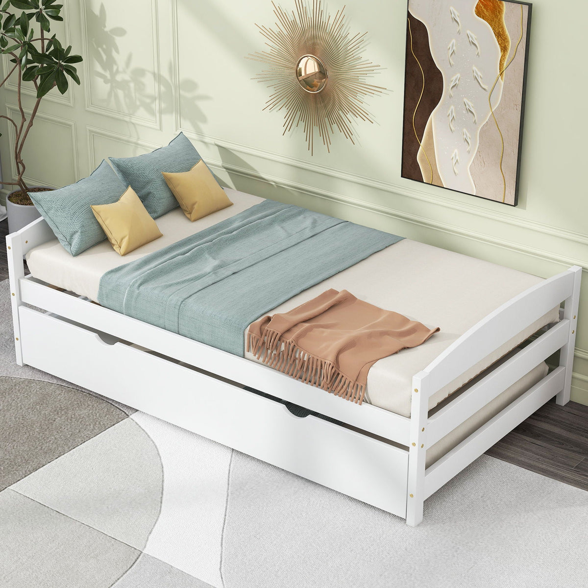 Platform Bed With Trundle