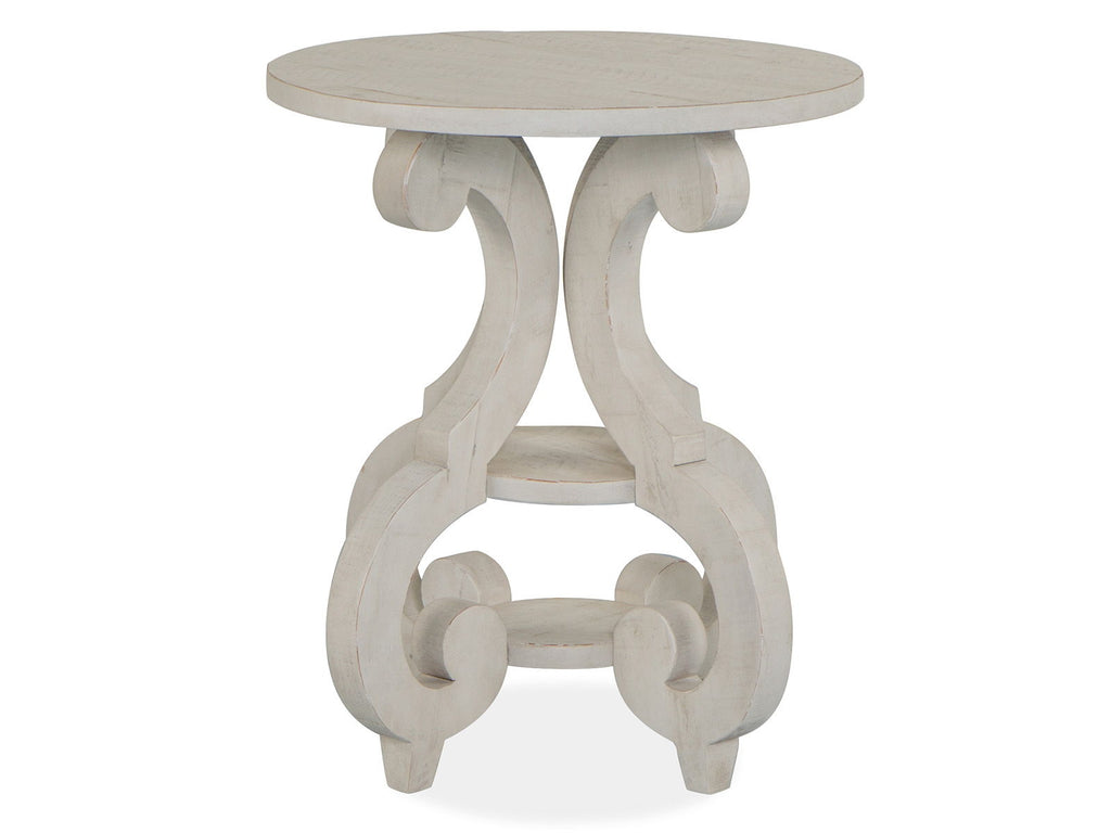 Bronwyn - Round Accent Table - Alabaster